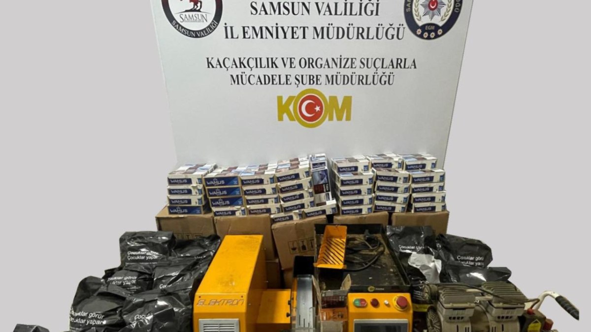 Samsun’da 20 bin adet makaron ele geçirildi